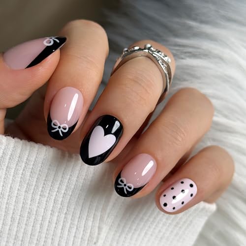 CurvLife Oval Press On Nails Medium – 30Pcs Soft Gel Fake Nails, ...