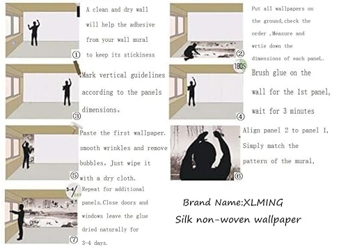 Papier peint 3D forêt d'automne intissé XLMING fresque murale salon et chambre