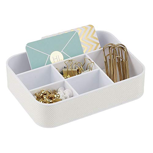 mDesign 2er-Set Schreibtischablage aus Kunststoff – praktische Sortierbox für Schreibwaren und Büroartikel… – Bild 5