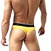 Price comparison product image MuscleMate Hot Men's Thong Underwear, Men's Butt-Flaunting Thong Undie, Mens Underwear Showing Off Bubble Butt - yellow - Medium
