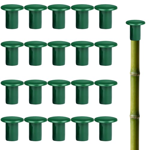 20-Piece Garden Cane Safety Caps Set - Soft PVC Protectors for Bamboo & Outdoor Poles Universal Fit Weather-Resistant