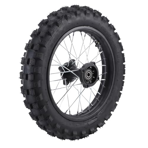 Luocute Ensemble de Pneu de Jante de Roue Arrière de 14 Pouces, 90/100-14 de Remplacement pour CRF70 90 110 125 140 150 160 Ml Dirt Monkey Bike, avec de 15...
