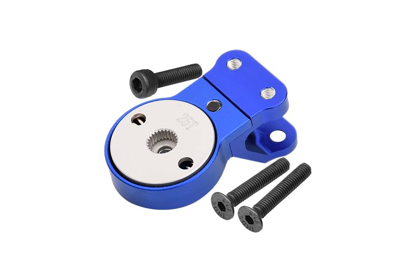 Aluminum 7075 Servo Saver Steering 25T with Built-in Spring for Arrma 1/10 Gorgon 4X2 Mega 550 Brushed Monster Truck-ARA3230 Upgrades - Green