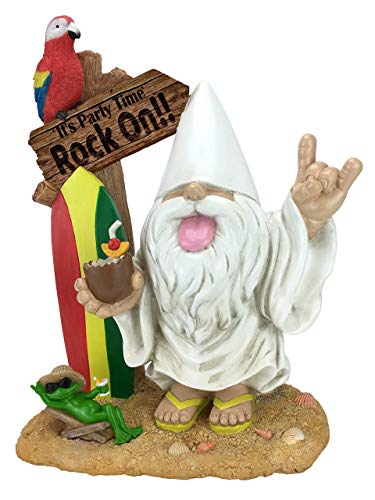 Nain de jardin miniature George statue décorative originale thème rock - 3