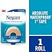 Nexcare Absolute Waterproof First Aid Tape, from The #1 Leader in U.S. Hospital Tapes, Stays on During Sports, Seals Out Water, Dirt and Germs, 1-Inch x 5-Yard Roll