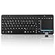 Bnnwa Kabellose Bluetooth-Tastatur mit Touchpad, kabellose TV-Tastatur mit Multi-Touch-Trackpad, unterstützt 3 Geräte für TV, Windows, Android, Chrome OS, Laptop, Tablet