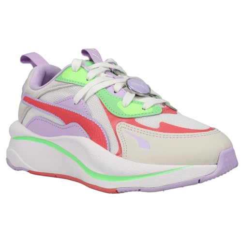 Image of PUMA Women's RS-Curve IDW White /Nimbus Cloud /Sun Kissed Coral Shoes 38228201, 7.5