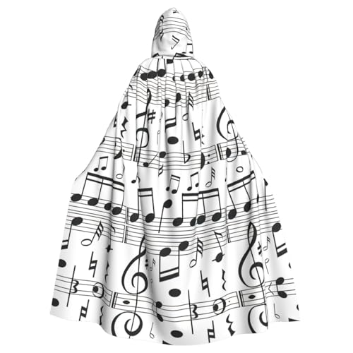 Cape à capuche imprimé musique pour vos fêtes de mariage thématiques