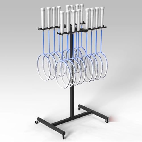 Rangement mobile pour raquettes parfait pour optimiser votre garage et vos gymnases