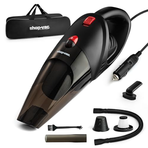 Shop-Vac 12V Car Vacuum - Portable Vacuum Cleaner with 7000Pa Powerful Suction