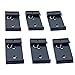 Hereta 1.08 Inch Width Din Rail Mount Bracket Fixed on 35mm Universal DIN Rail Firmly Aluminum Alloy Din Rail Mount Clip for Ethernet Switch (6 Packs)