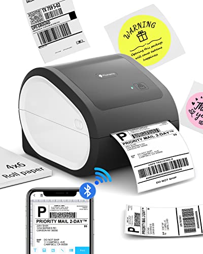 Phomemo Shipping Label Printer Bluetooth Thermal Label Printer - Wireless Bluetooth Printer Compatible With Phone&Pad&Pc, Built-In Label Holder 4X6 Printer For Amazon, Shopify, Etsy,Usps,Ebay,Temu Etc #TOP27