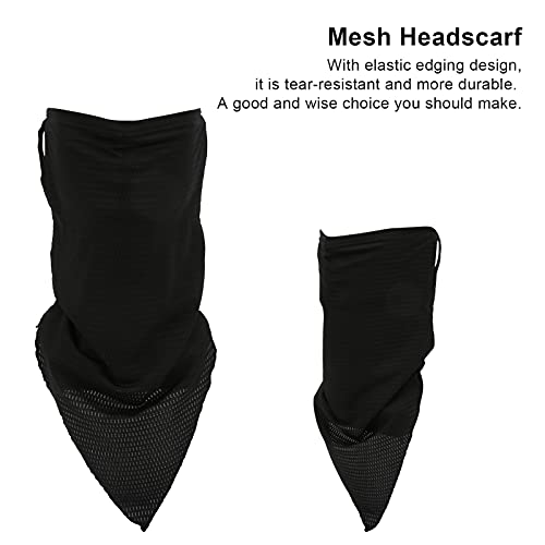 Cachecol de malha triangular, leve para pendurar na orelha, tecido de malha para ciclismo e proteção