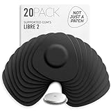 NOT JUST A PATCH - Freestyle Adhesive Patches Libre Sensor - Patches Dex-com CGM Adhesive Patch G6 - Hypoallergenic Waterproof Adhesive - 20 Pack Patch Adhesive - Diabetic Adhesive Patch CGM - Black