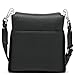 Calvin Klein Fay North/South Small Crossbody, Black/Silver,One Size