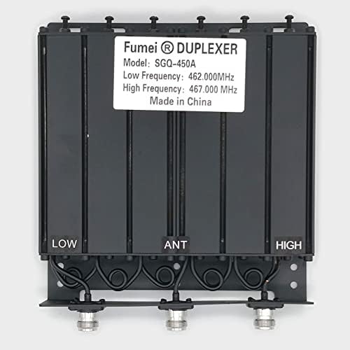 Fumei UHF 400-470MHz 50W Duplexer for Radio Repeater with Preseted Low Frequency 462MHz & High Frequency 467MHz & N Female connectors