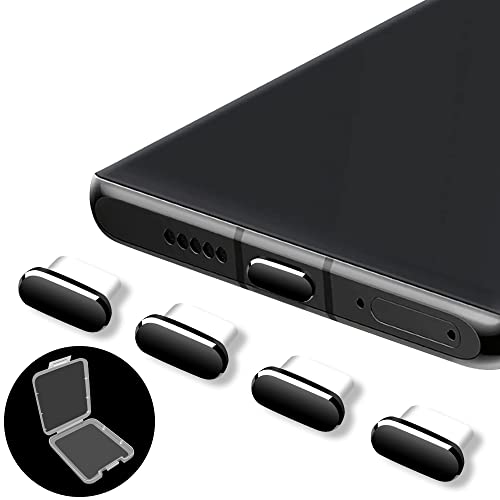 Senbos Lot de 4 Bouchons Anti-Poussière USB C Type-C Compatible avec Samsung Galaxy S22/Ultra Redmi Note 10 Pro Nothing Phone 1 Port Cap Protector pour Plupart Téléphones Portables et Tablettes Type-C