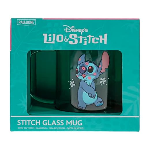 Taza de vidrio Disney Lilo & Stitch