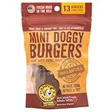 Happy Howie's Mini Doggy Burgers - Natural Healthy Dog Treats, Made with Real Beef, Long Lasting, Chewy, Hormone and Gluten Free - Beef, (Pack of 1)