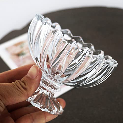 Image of MARTVIA 300ML Ice Cream Glasses Cups Dishes for Desserts, Milkshake,Fruit and Pudding Glass Serving Bowls, Perfect for Home, Restaurants and Parties Dishwasher Safe (American Cups, Set of 6)