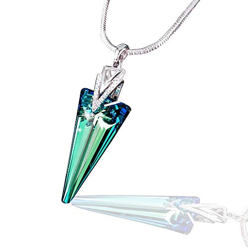 Cadeau pour dames collier pendentif triangle cristal et chaîne serpent - 6