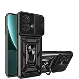 Anvzle for Motorola Edge 40 Neo Case, for Moto Edge 40 Neo [Military-Grade] Heavy Duty Protective Armor，with Lens Protects Magnetic Kickstand Car Mount Holder Phone Case Black
