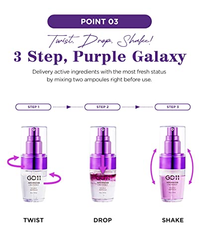 GD11 Advanced Lab Energy Double Ampoule 1.01 fl.oz | Anti-aging Facial Serum with Stem Cell Extract and Hyaluronic Acid | Hydrating Serum for Skin Regeneration | Restore Elasticity and Reduce Wrinkles