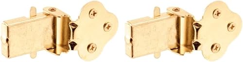 Prime-Line U 9926 - Cerradura abatible de madera para ventana, proyección de 58 pulgadas, construcción de acero estampado, chapado en latón (paquete