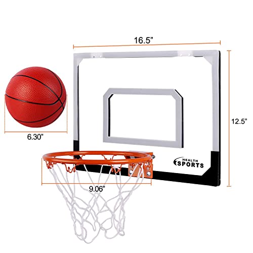 Aokesi Indoor Mini Basketball Hoop Set For Kids - 17" X 12.5" Door Basketball Hoops For Room&Wall Mounted With Complete Accessories - Basketball Game Toys With Balls Gifts For Kids Boys Teens #TOP1