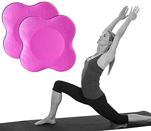Yoga Knee Pad Cushion, 2 Pcs Comfortable Yoga Knee Support Pad Anti-slip Yoga Kneeling Pad, Yoga Mat Pilates Exercise Sports Balance Cushions for Protecting Knee, Ankle, Elbow, Wrist & Hand (Rose) Yoga Knee Pad Cushion, 2 Pcs Comfortable Yoga Knee Support Pad Anti-slip Yoga Kneeling Pad, Yoga Mat Pilates Exercise Sports Balance Cushions for Protecting Knee, Ankle, Elbow, Wrist & Hand (Rose)