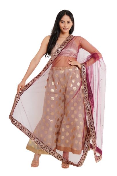 karthav fashion WOMEN'S Bridal Net Dupatta-picture-22