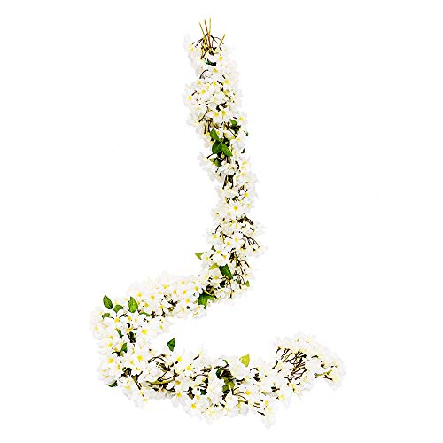 Justoyou 2 Pcs 57ft Artificielle Sakura Fleurs De Cerisier Fleurs Suspendues Vigne Faux Sakura Guirlande Faux Oriental Guirlande Guirlande Maison