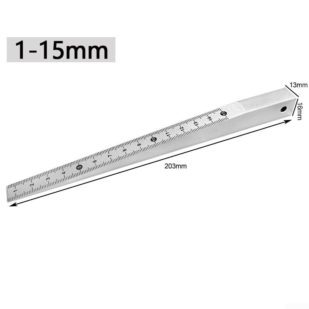 Taper Gauge Gap Gage Welding Wedge Feeler Gauge, Gap Feeler Wedge Gauge Gage Gap Hole Measure Tool for Grooves Gaps 0.2-4mm 0.4-6mm 0.5-10mm 1-15mm 1-5mm 1-10mm(1-15mm)