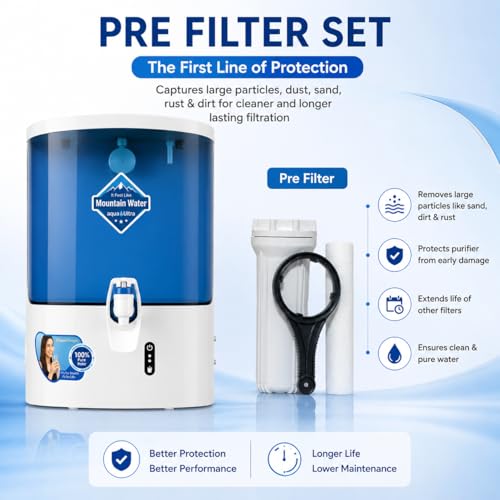 Image of AQUAULTRA Epic 14 Stage A1024 RO+UV+UF Alkaline TDS Controller Water Purifier Ultra Filtration Technology Based Aqua Guard for Home and Offices (Blue Dolphin)
