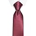 Solid Color Ties Set Men Handkerchief Cufflinks Brooch 3.15 inches Classic Formal Necktie Pocket Square Set (Burgundy)