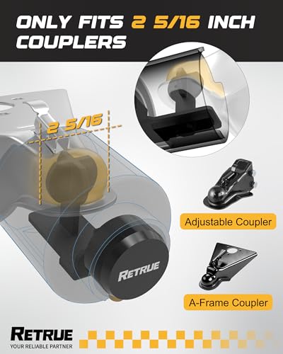 RETRUE Heavy Duty Trailer Hitch Ball Lock