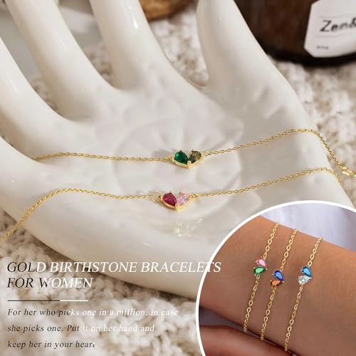 Birthday Gifts for Women, March Birthday Gifts for Women Dainty 30th Gift for Her Stocking Stuffers for Teens 14K Gold Plated October Birthstone Jewelry by Btysun - Used condition - Image 5
