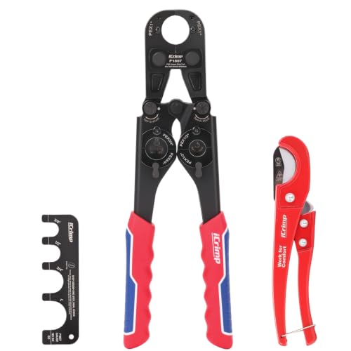 Image of iCrimp PEX Crimping Tool for 1 /2 inch,3 /4 inch,1-inch Copper Ring, Meet ASTM F1807
