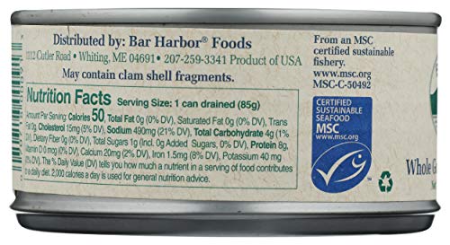 Bar Harbor, Clams Whole Gourmet Ocean, 6.5 Ounce - Thumbnail 7