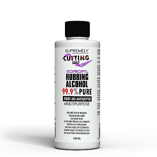 Isopropyl Rubbing Alcohol 99.9% Multipurpose First Aid Antiseptic Infection Preventor Massaging & Sponge Baths & All Over Cleaner Disinfectant (100ml With Cap)