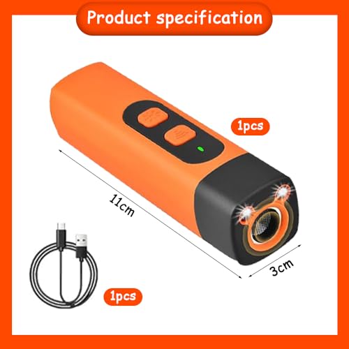 HuaMuDM Anti Bell Gerät Hunde,Ultraschall Hundeabwehr mit 3 Einstellbaren Frequenzen LED-Taschenlampe, Wiederaufladbar Antibell Ultraschall Gerät,für Kleine Große Hunde Innen Außenbereich Hund