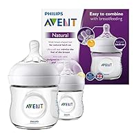 Philips Avent Natural Baby Bottles, 125ml, 2-Pack, SCF030/27