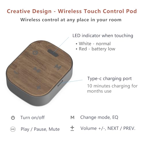 Keiid Bluetooth Computer Speakers With Wireless Touch Control Pod For Pc Laptop/Desktop Wireless Stereo Gaming Speakers thumb #2