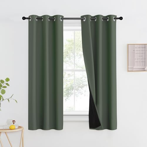 NICETOWN 100% blackout curtains, 60" long, 2 panels, 37" wide each