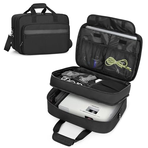Trunab Projector Carrying Case Outdoor Stroage Bag Compatible with Epson and Most Major Projector...