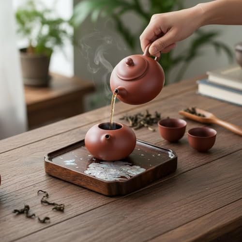 Plateau de service rétro pour tasse à thé et accessoires de cérémonie - 7