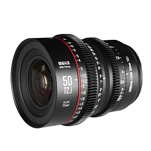 Lente Meike 50mm T2.1 para Canon EF y Videocámaras Optimiza tus grabaciones con la lente Meike de cine 50 mm T2.1, diseñada para montura Canon EF y compatible con cámaras como EOS C100 Mark II, C200, C300 Mark III y Zcam E2-S6 6K. Ideal para cineastas que buscan calidad y enfoque manual preciso. - Fernando Cortés