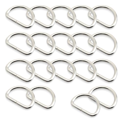 CRAFTMEMORE D-Ring Findings 5/8, 3/4 & 1 Inch Metal Non Welded D Rings for Belts Bags Lanyard Leathercraft Avail 4 Colors (1