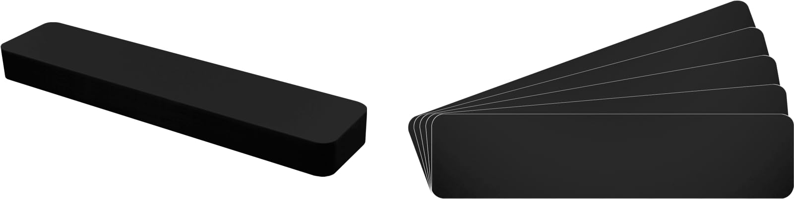 (30) 7" Record Shelf Divider Cards - 2" x 8 1/2" - Black - 20 mil - Economical - #07NS02BK20