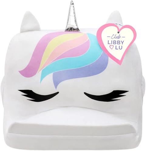 Miniatura 2 de CLUB LIBBY LU Soporte de almohada de unicornio de felpa para niños, soporte de almohada para niñas, soporte de tableta de viaje y hogar